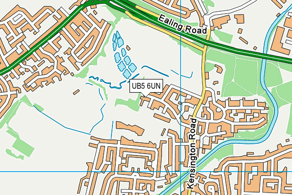 UB5 6UN map - OS VectorMap District (Ordnance Survey)