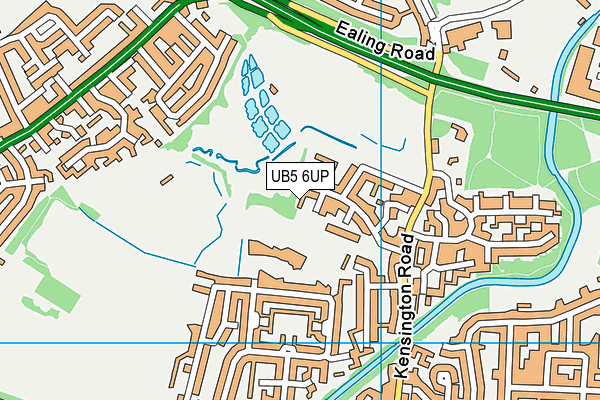 UB5 6UP map - OS VectorMap District (Ordnance Survey)