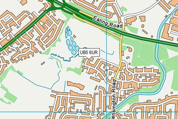 UB5 6UR map - OS VectorMap District (Ordnance Survey)