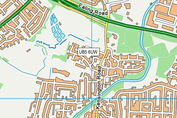 UB5 6UW map - OS VectorMap District (Ordnance Survey)