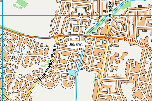 UB5 6WL map - OS VectorMap District (Ordnance Survey)