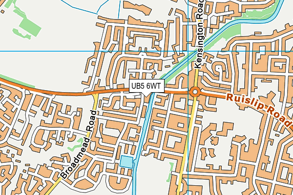 UB5 6WT map - OS VectorMap District (Ordnance Survey)