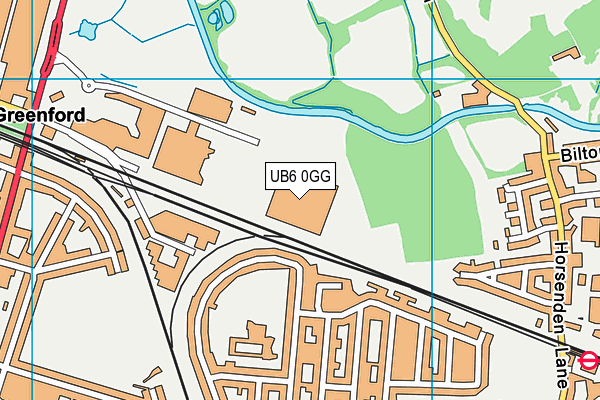 UB6 0GG map - OS VectorMap District (Ordnance Survey)
