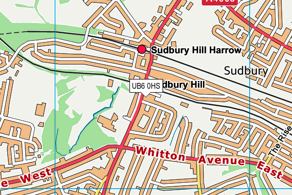 UB6 0HS map - OS VectorMap District (Ordnance Survey)