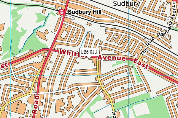 UB6 0JU map - OS VectorMap District (Ordnance Survey)