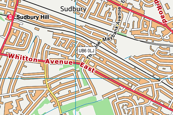 UB6 0LJ map - OS VectorMap District (Ordnance Survey)