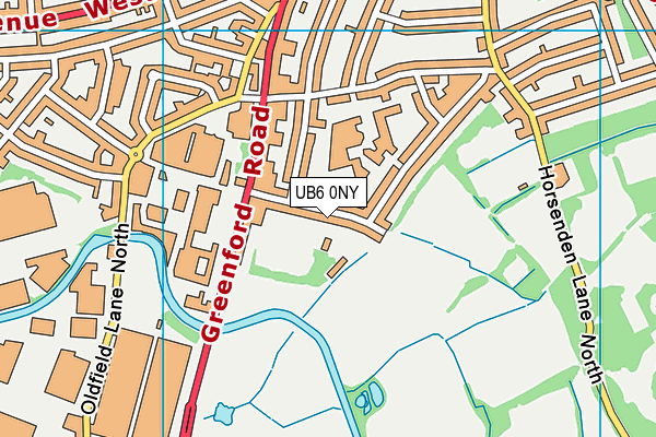 Horsendon Hill map (UB6 0NY) - OS VectorMap District (Ordnance Survey)