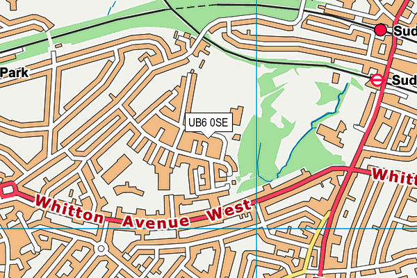 UB6 0SE map - OS VectorMap District (Ordnance Survey)