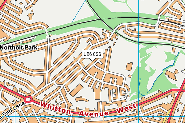 UB6 0SS map - OS VectorMap District (Ordnance Survey)