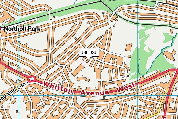 UB6 0SU map - OS VectorMap District (Ordnance Survey)