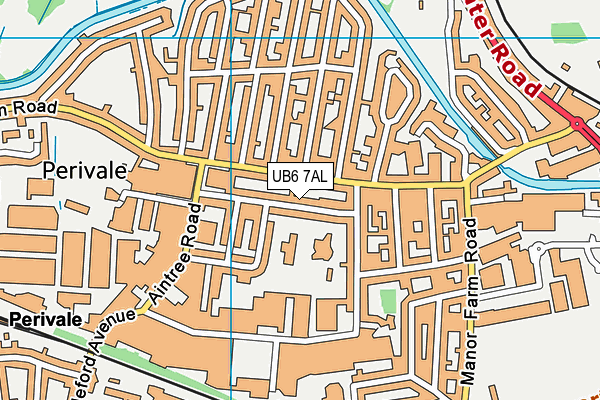 UB6 7AL map - OS VectorMap District (Ordnance Survey)