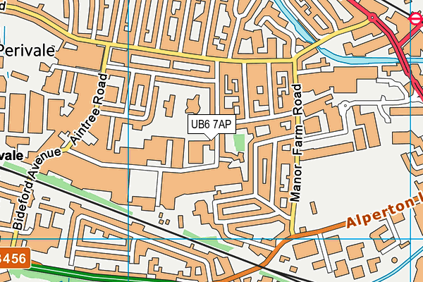 Perivale Primary School map (UB6 7AP) - OS VectorMap District (Ordnance Survey)