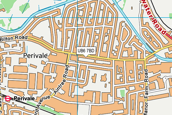 UB6 7BD map - OS VectorMap District (Ordnance Survey)