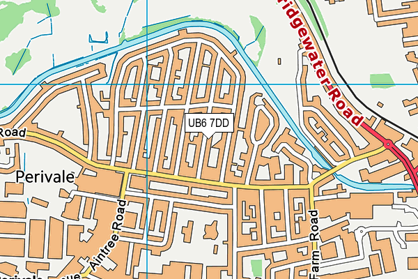UB6 7DD map - OS VectorMap District (Ordnance Survey)
