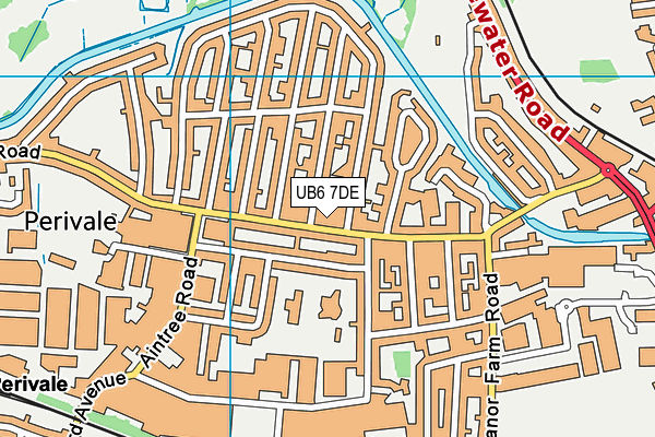 UB6 7DE map - OS VectorMap District (Ordnance Survey)