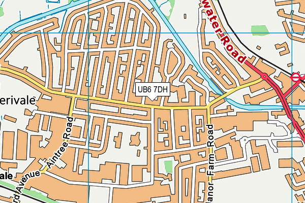 UB6 7DH map - OS VectorMap District (Ordnance Survey)