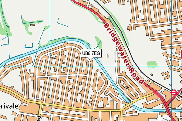 UB6 7EG map - OS VectorMap District (Ordnance Survey)