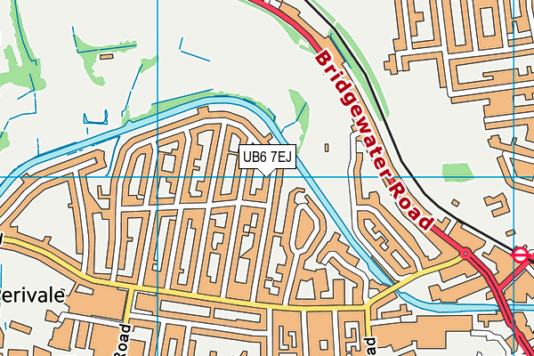 UB6 7EJ map - OS VectorMap District (Ordnance Survey)