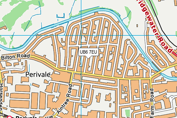 UB6 7EU map - OS VectorMap District (Ordnance Survey)