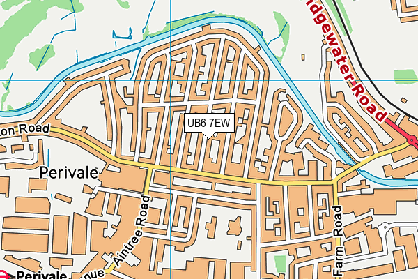UB6 7EW map - OS VectorMap District (Ordnance Survey)