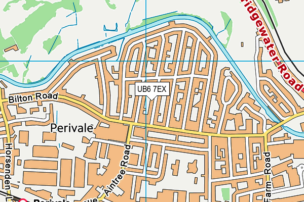 UB6 7EX map - OS VectorMap District (Ordnance Survey)