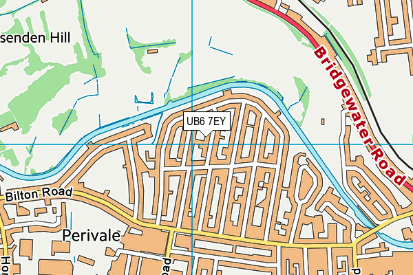 UB6 7EY map - OS VectorMap District (Ordnance Survey)