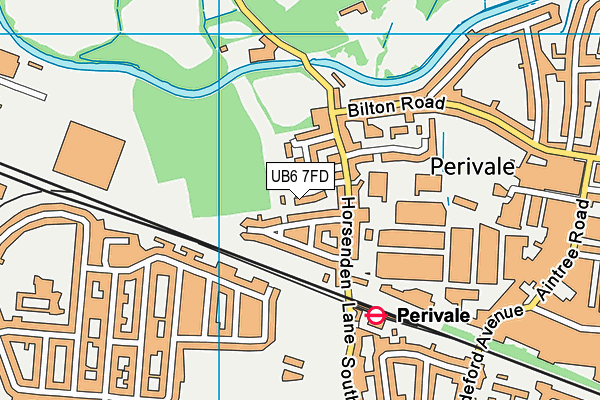 UB6 7FD map - OS VectorMap District (Ordnance Survey)