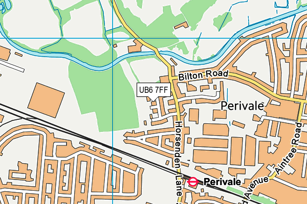 UB6 7FF map - OS VectorMap District (Ordnance Survey)