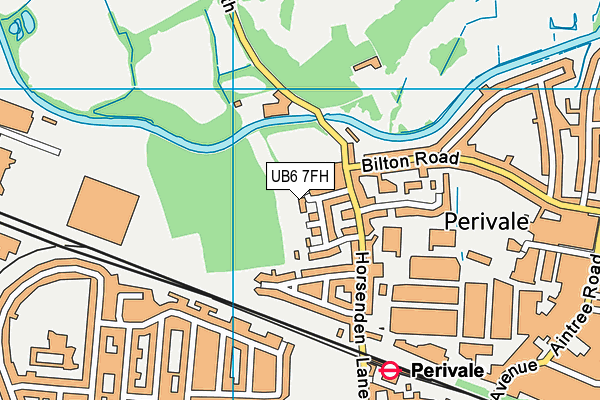 UB6 7FH map - OS VectorMap District (Ordnance Survey)