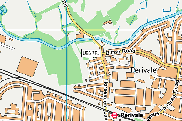 UB6 7FJ map - OS VectorMap District (Ordnance Survey)