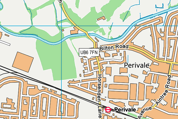 UB6 7FN map - OS VectorMap District (Ordnance Survey)