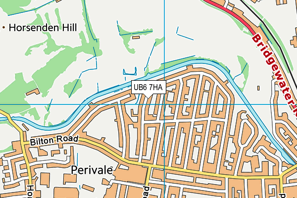 UB6 7HA map - OS VectorMap District (Ordnance Survey)