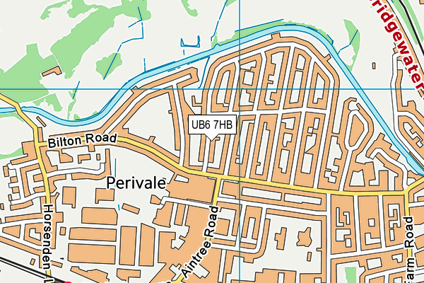 UB6 7HB map - OS VectorMap District (Ordnance Survey)