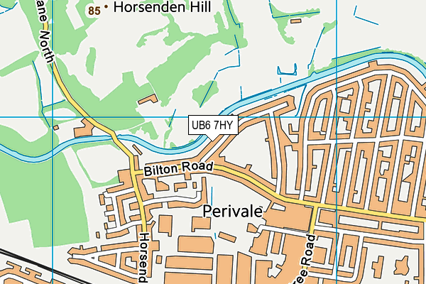 UB6 7HY map - OS VectorMap District (Ordnance Survey)