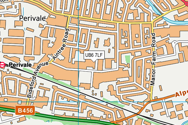 UB6 7LF map - OS VectorMap District (Ordnance Survey)