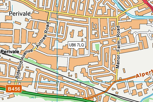 UB6 7LQ map - OS VectorMap District (Ordnance Survey)