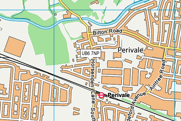 UB6 7NP map - OS VectorMap District (Ordnance Survey)