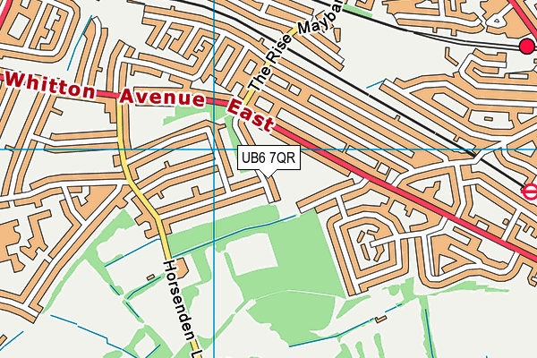 UB6 7QR map - OS VectorMap District (Ordnance Survey)