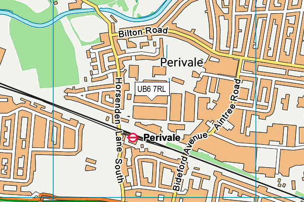 UB6 7RL map - OS VectorMap District (Ordnance Survey)