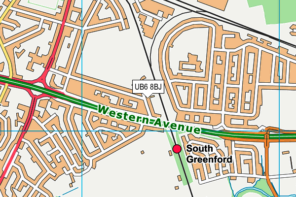 Cayton Green Park map (UB6 8BJ) - OS VectorMap District (Ordnance Survey)