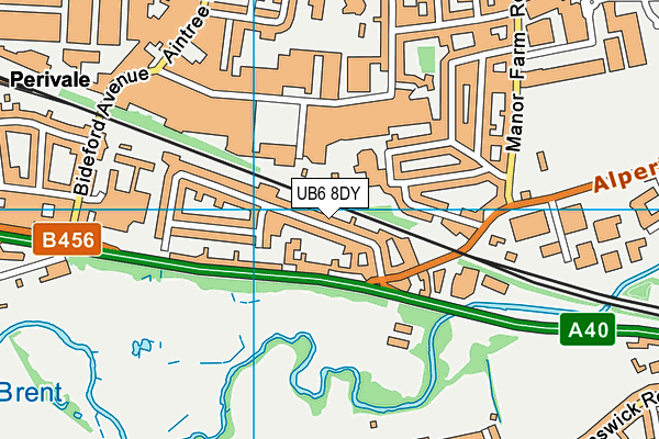 UB6 8DY map - OS VectorMap District (Ordnance Survey)