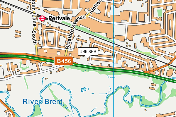 UB6 8EB map - OS VectorMap District (Ordnance Survey)