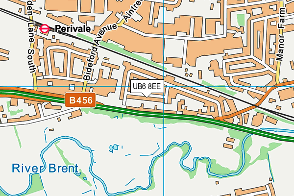 UB6 8EE map - OS VectorMap District (Ordnance Survey)