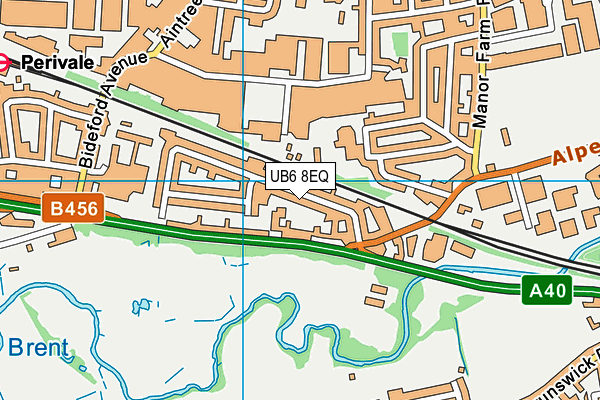 UB6 8EQ map - OS VectorMap District (Ordnance Survey)