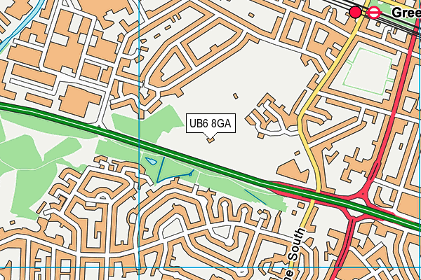 Avenue Park (Greenford) map (UB6 8GA) - OS VectorMap District (Ordnance Survey)
