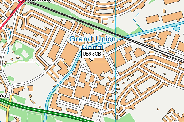 UB6 8GB map - OS VectorMap District (Ordnance Survey)