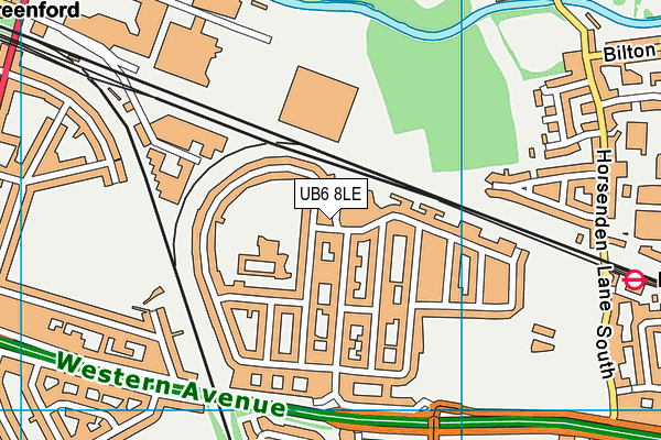 UB6 8LE map - OS VectorMap District (Ordnance Survey)