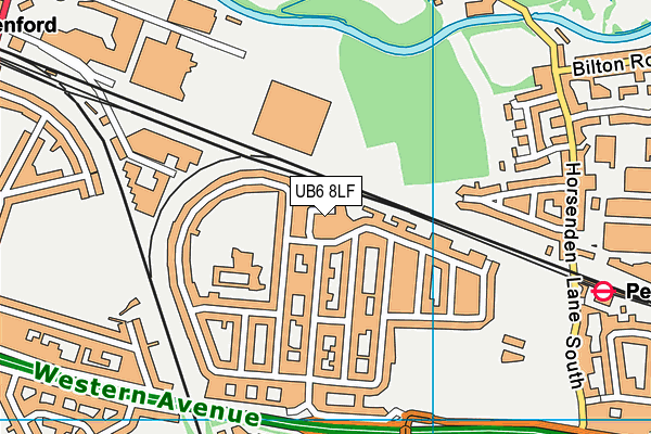 UB6 8LF map - OS VectorMap District (Ordnance Survey)