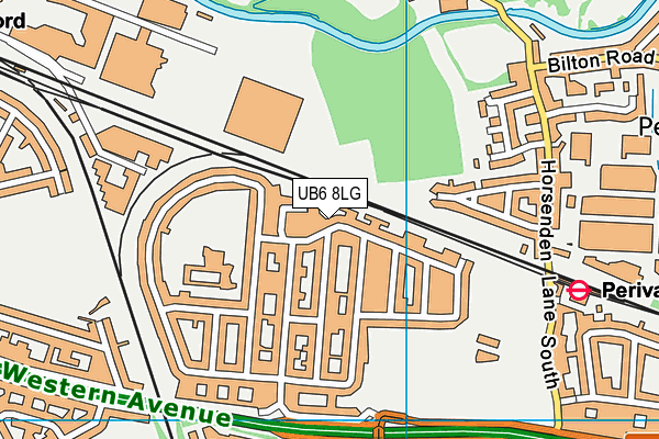 UB6 8LG map - OS VectorMap District (Ordnance Survey)