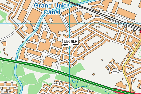 UB6 8LP map - OS VectorMap District (Ordnance Survey)